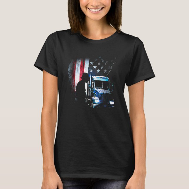 Lastkraftwagenfahrer American Big Rigs Diesel Truc T-Shirt (Vorderseite)