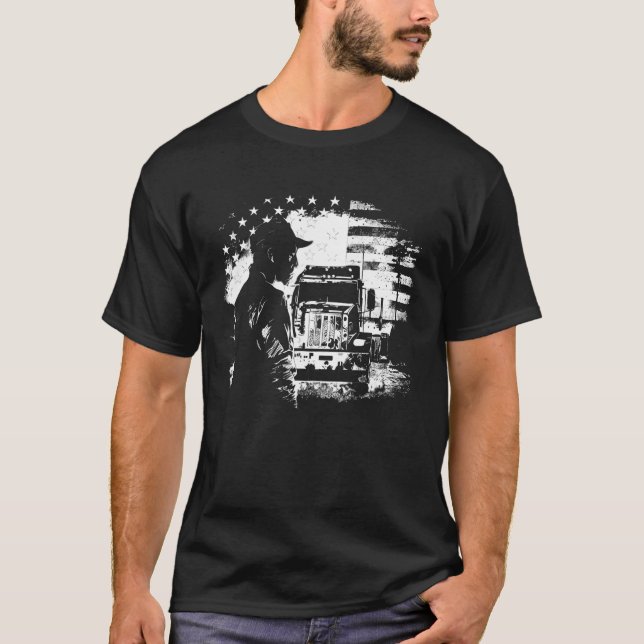 Lastkraftwagenfahrer American Big Rigs Diesel Truc T-Shirt (Vorderseite)