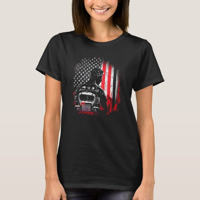 Lastkraftwagenfahrer American Big Rigs Diesel Truc T-Shirt (Vorderseite)