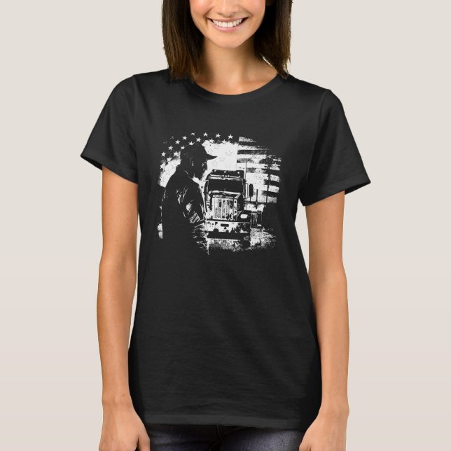 Lastkraftwagenfahrer American Big Rigs Diesel Truc T-Shirt (Vorderseite)