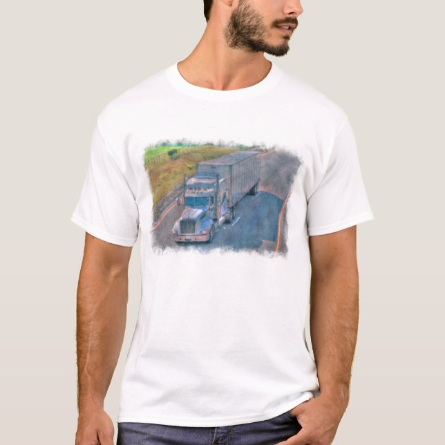 Lastkraftwagenfahrergetriebe T-Shirt (Vorderseite)