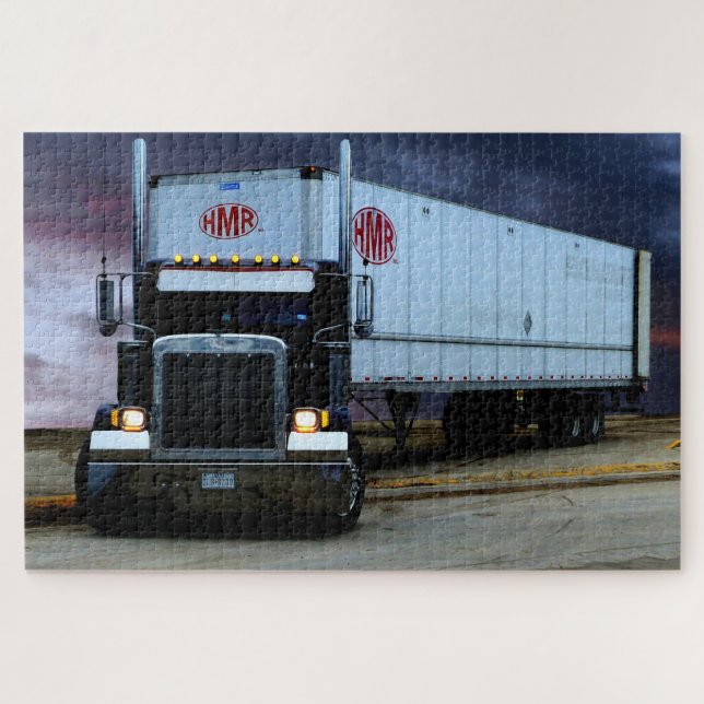 Lastwagen auf der Autobahn Puzzle (Horizontal)