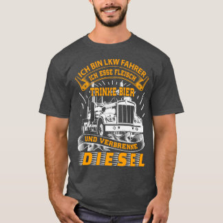 Lastwagenfahrer gibt Beruflichen Fahrer T-Shirt