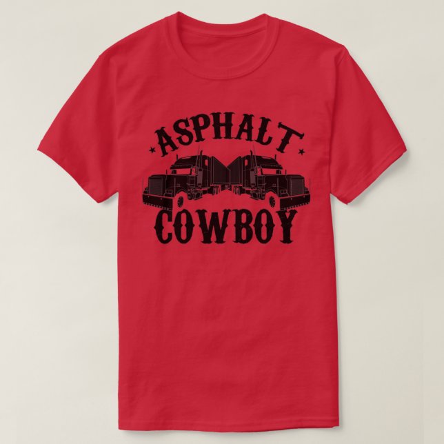 Lastwagenfahrer mit Asphaltdecke 3 T-Shirt (Design vorne)