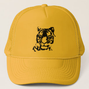 Lastwagenfahrer mit Tiger Truckerkappe