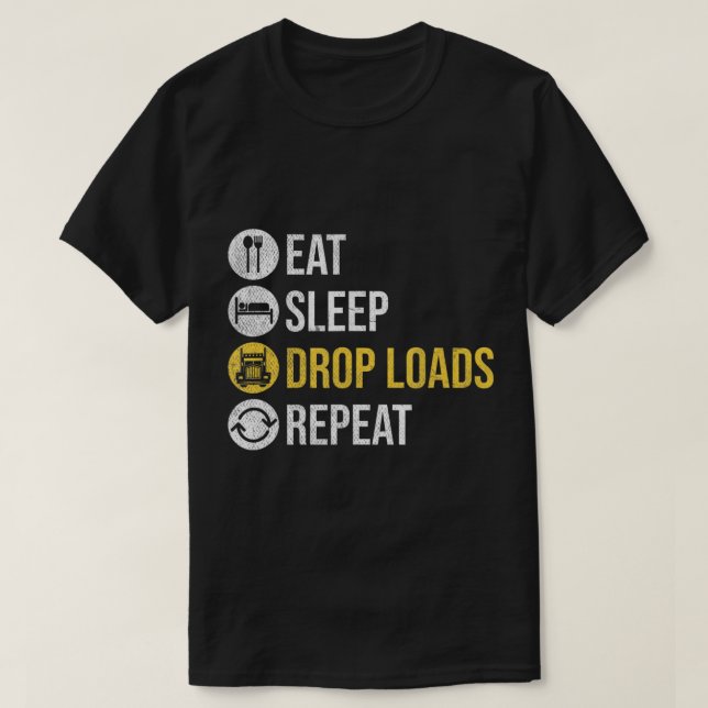 Lastwagenzubehör für Lkw-Fahrer und Diesel-Liebe T-Shirt (Design vorne)