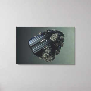 Lasursteinkristalle, ein geringes Erz des Kupfers, Leinwanddruck