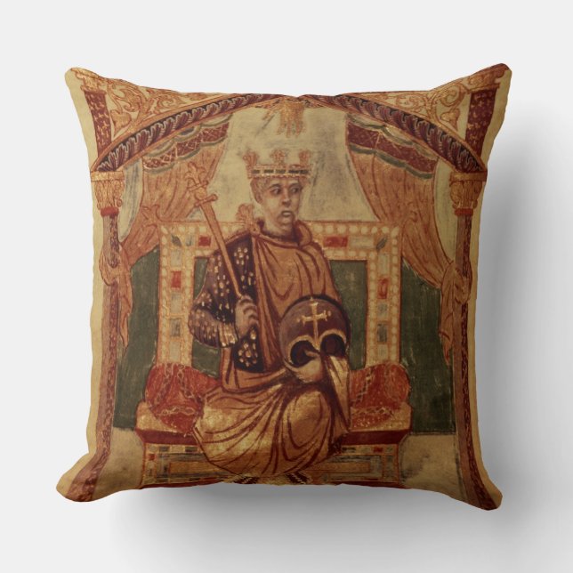 Lat 1152 f.3v Karl der Große (Carolus Magnus, Kissen (Vorderseite)