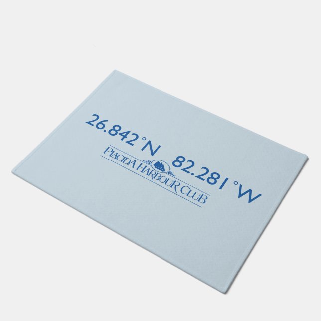 Lat/Lon Tür-Matte Fußmatte (Schrägansicht)