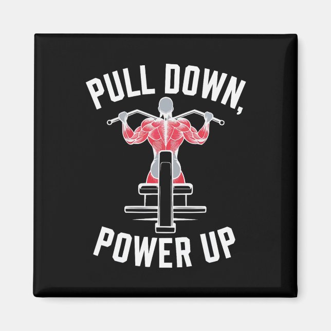 Lat Pulldown Bodybuilding Fitness Workout Magnet (Vorne)