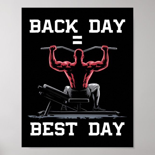 Lat Pulldown Bodybuilding Fitness Workout Poster (Vorne)