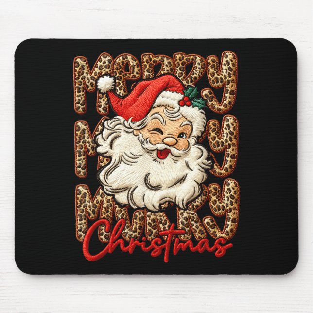 Latch Hook Yarn Crochet Coquette Merry Christmas L Mousepad (Vorne)