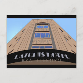 Latchis Hotel Retro Travel Poster Postkarte