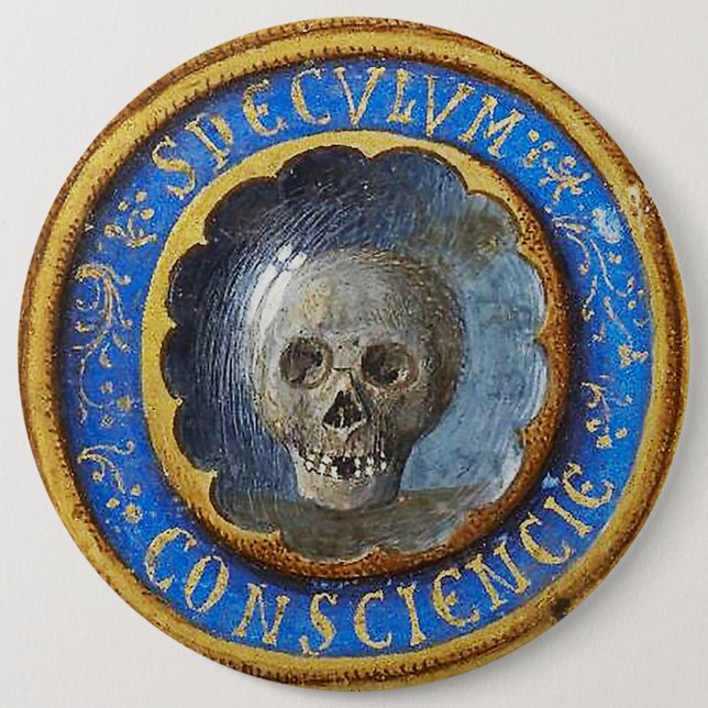 Late mittelalterlicher Manuskript-Skull Button (Vorderseite)