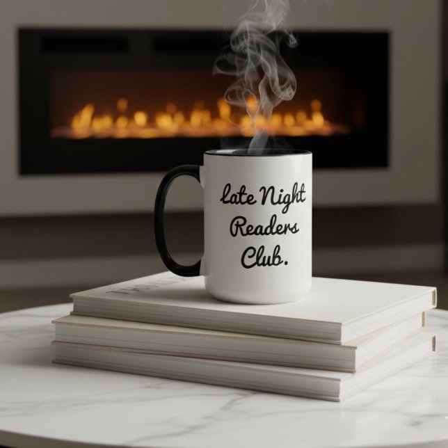 Late Night Readers Club Coffee Tea Mug Tasse (Von Creator hochgeladen)