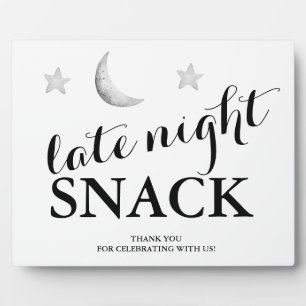 Late night Snack wedding sign Tabletop Plaque Fotoplatte