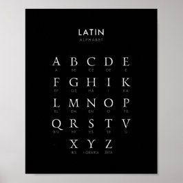 Latein Alphabet Poster