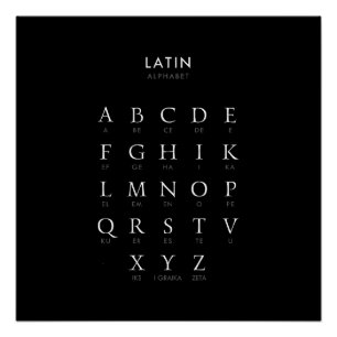 Latein Alphabet Poster
