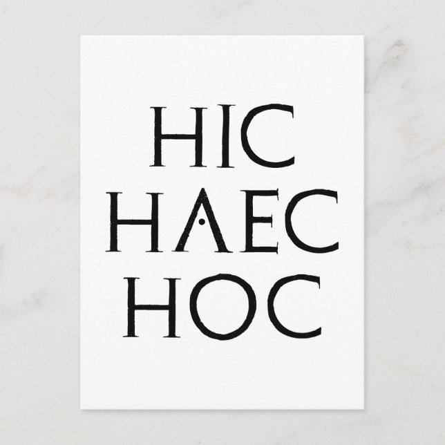 Latein Postkarte (Vorderseite)