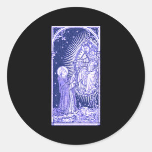 Latein Unsere Dame der Rosary-Marian-Konsecration Runder Aufkleber