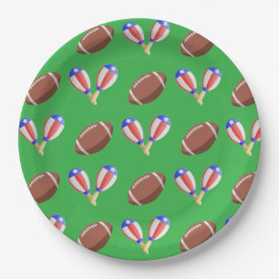 Lateinamerikanisch inspiriertes Fußball-Thema Pappteller