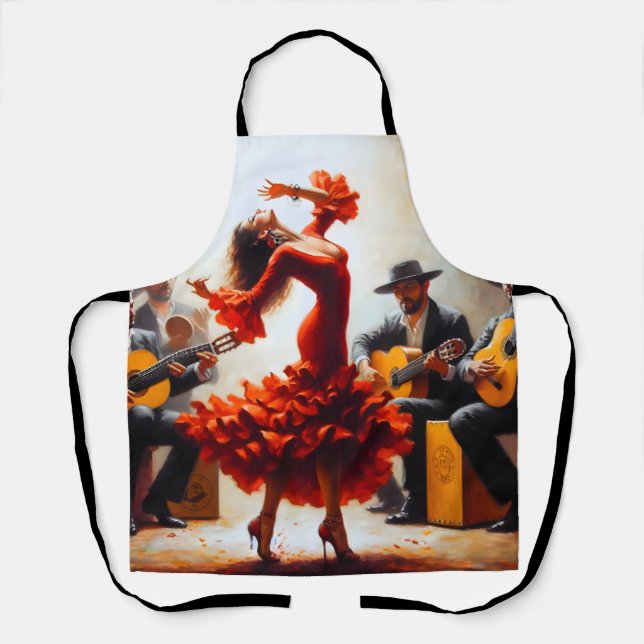 Lateinamerikanische Flamenco-Spanische Mexikanerin Schürze (Vorderseite)