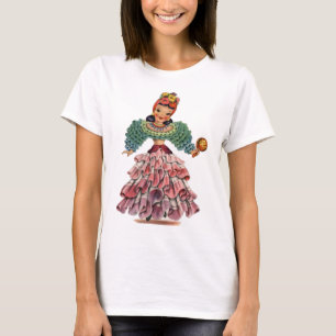 Lateinamerikanische Tänzerin im traditionellen Kle T-Shirt