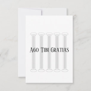 Lateinisch Dankeskarte