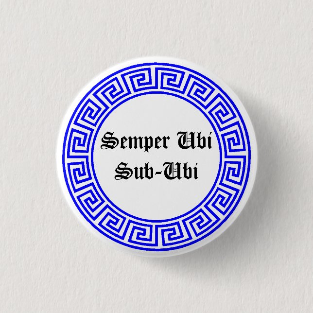 Lateinische allgemeine Bedienungsmeldung Button (Vorderseite)