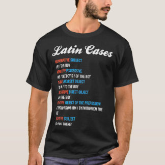 Lateinische Hüllen Nominative Dative Accusative et T-Shirt