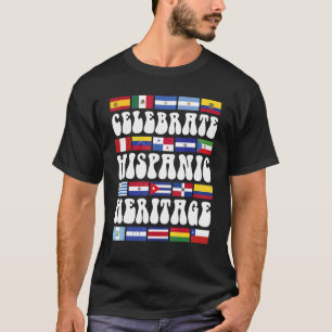 Lateinische Länder Flaggen des spanischen Kulturer T-Shirt