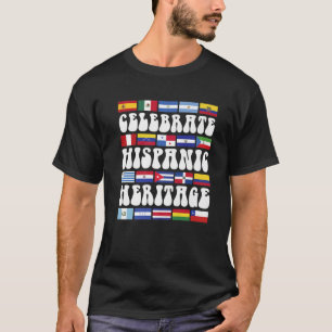 Lateinische Länder Flaggen des spanischen Kulturer T-Shirt