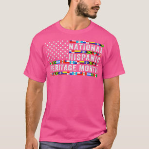 Lateinische Länder Flaggen lateinischer Monat des T-Shirt