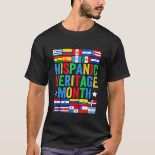 Lateinische Länder Flaggen lateinischer Monat des T-Shirt