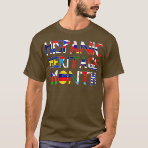 Lateinische Länder Flaggen Latino National Hispani T-Shirt