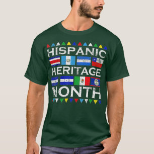 Lateinische Länder Flaggen Latino National Hispani T-Shirt