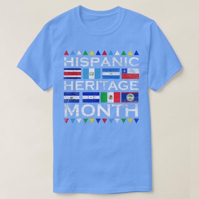 Lateinische Länder Flaggen Latino National Hispani T-Shirt (Design vorne)
