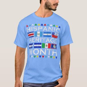 Lateinische Länder Flaggen Latino National Hispani T-Shirt