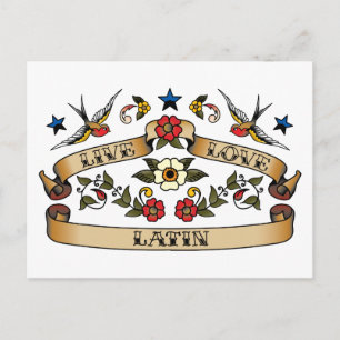 Lateinische Live-Liebe Postkarte