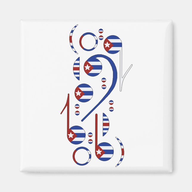 Lateinische Musiknoten Magnet (Vorne)