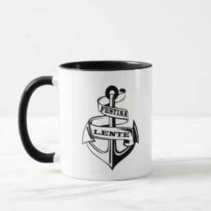 Lateinischer Ausdruck Festina lente Tasse