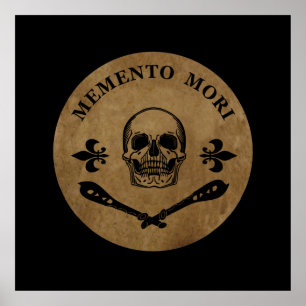 Lateinischer Ausdruck - Nutze den Tag - Memento Mo Poster