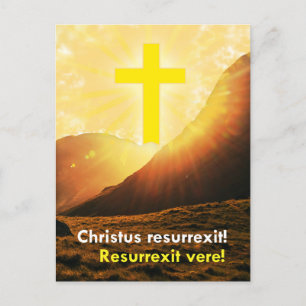 Lateinischer Ostergruß 'Christus ist auferstanden' Feiertagspostkarte