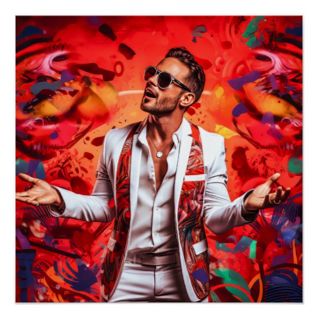 Lateinischer Pop Poster (Vorderseite)