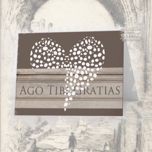 Lateinisches Herz Dankeskarte (Von Creator hochgeladen)