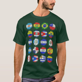 Lateinisches Kulturerbe Monat Lateinamerika Blume T-Shirt
