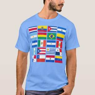 Lateinisches Kulturerbe Monat Latino Flag alle Län T-Shirt