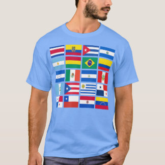 Lateinisches Kulturerbe Monat Latino Flag alle Län T-Shirt