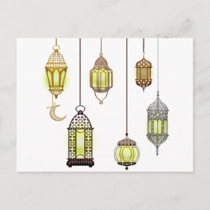 Laterne Ramadan Mubarak Orientalische Islam-Feier Feiertagspostkarte