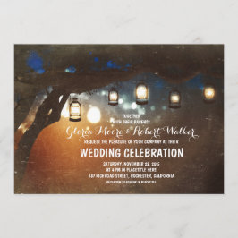 Laternen Hochzeitsfeiern im rustikalen Garten lädt Einladung